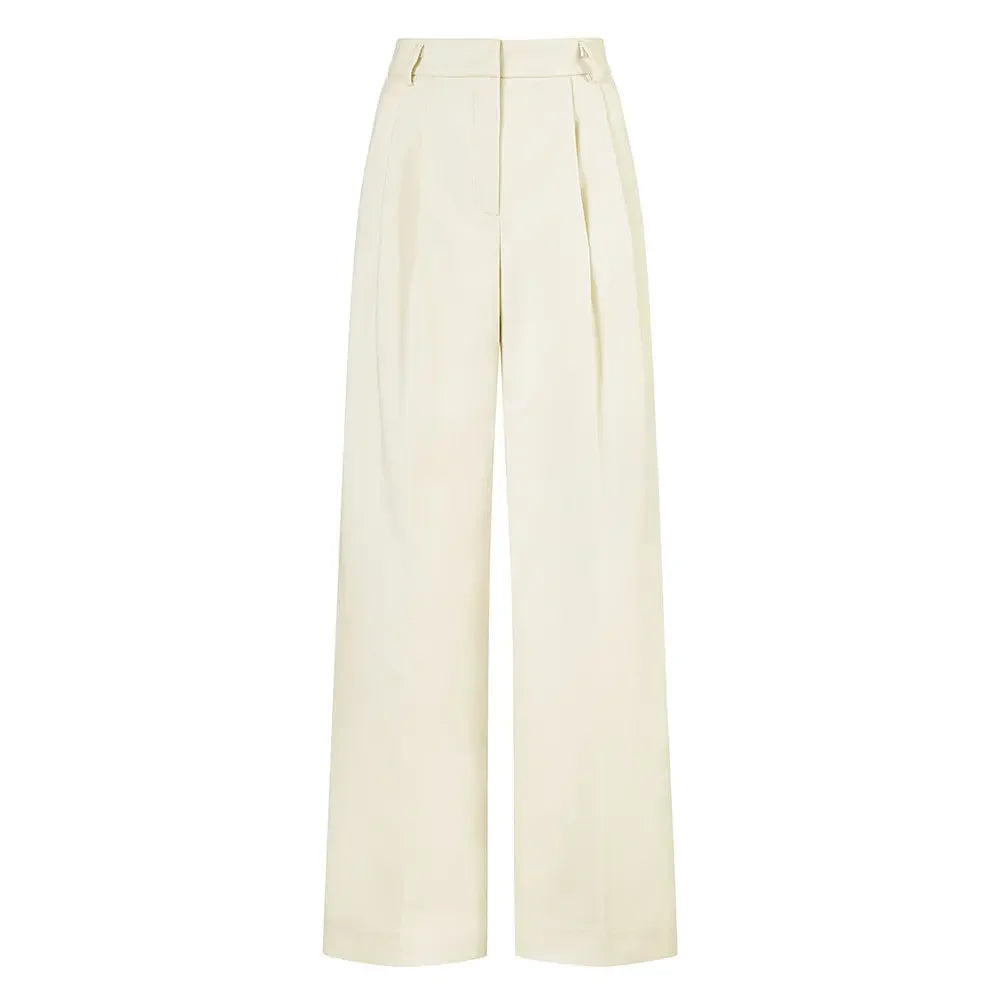 High Waist Wide Leg Straight Pants for Women Black Casual Spring Trousers