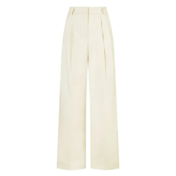 High Waist Wide Leg Straight Pants for Women Black Casual Spring Trousers