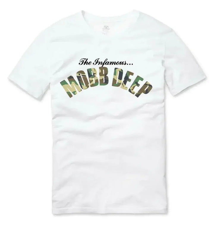 Mens Brand Fashion T-shirt Summer T Shirts Mobb Deep Mens Infamous on Red T-shirt Red Unisex Short Sleeve Male Casual Tee-shirt
