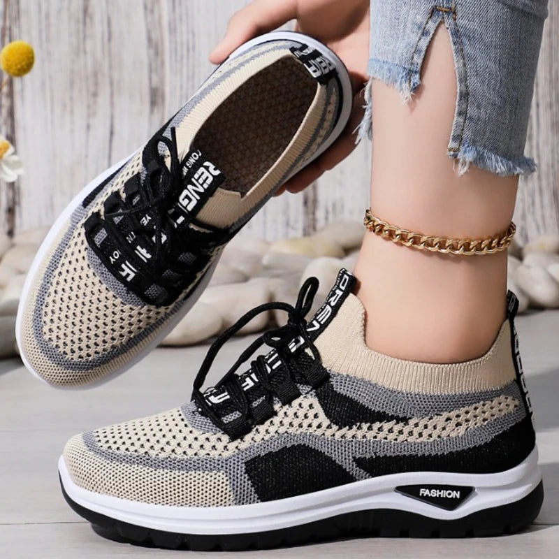 Women Sneakers 2025 New Spring Autumn Brand Luxury Vulcanize Shoes Casual Footwear Zapatillas Mujer Light Flat Breathable Shoes