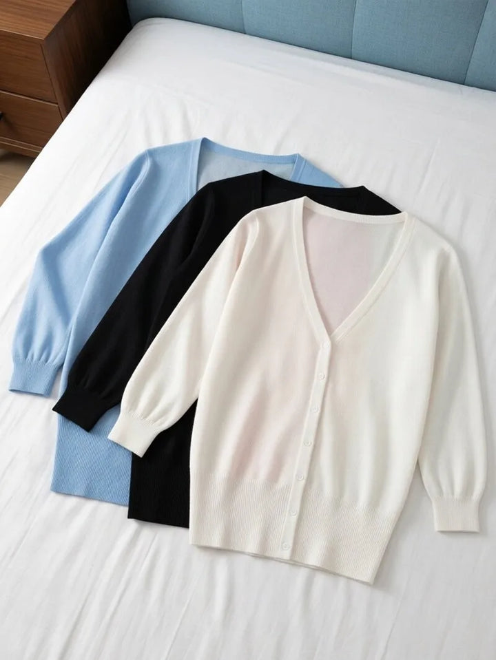Basic Outerwear Summer Cardigan Women Girls Knitted Ladies Sweaters Cropped Crochet Top Knitwear Black Bolero Woman Jersey Tops