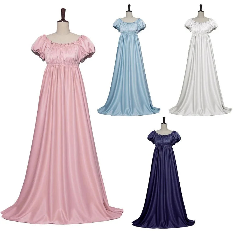 Medieval Dress Women Dress Sexy Off Shoulder Renaissance Victorian Regency Dress Costume Wench Retro Gown Halloween for Women