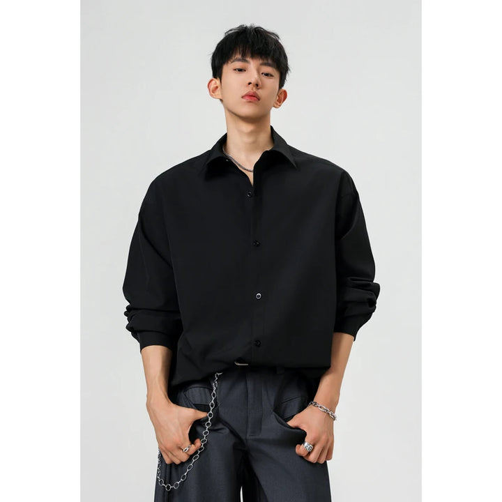 Mens Shirts Men Clothing Shirt Big Size Simple Design Long Sleeve Casual Comfortable Fashion Fit Large Tall Gentlemen