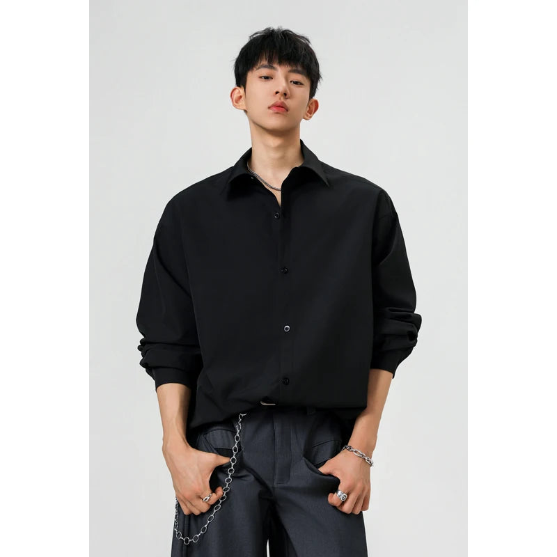 Mens Shirts Men Clothing Shirt Big Size Simple Design Long Sleeve Casual Comfortable Fashion Fit Large Tall Gentlemen