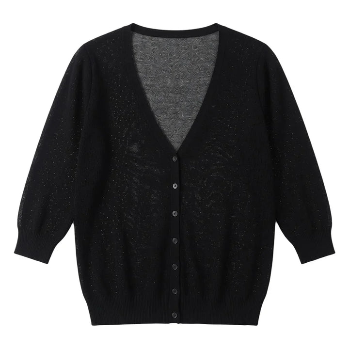 Basic Outerwear Summer Cardigan Women Girls Knitted Ladies Sweaters Cropped Crochet Top Knitwear Black Bolero Woman Jersey Tops