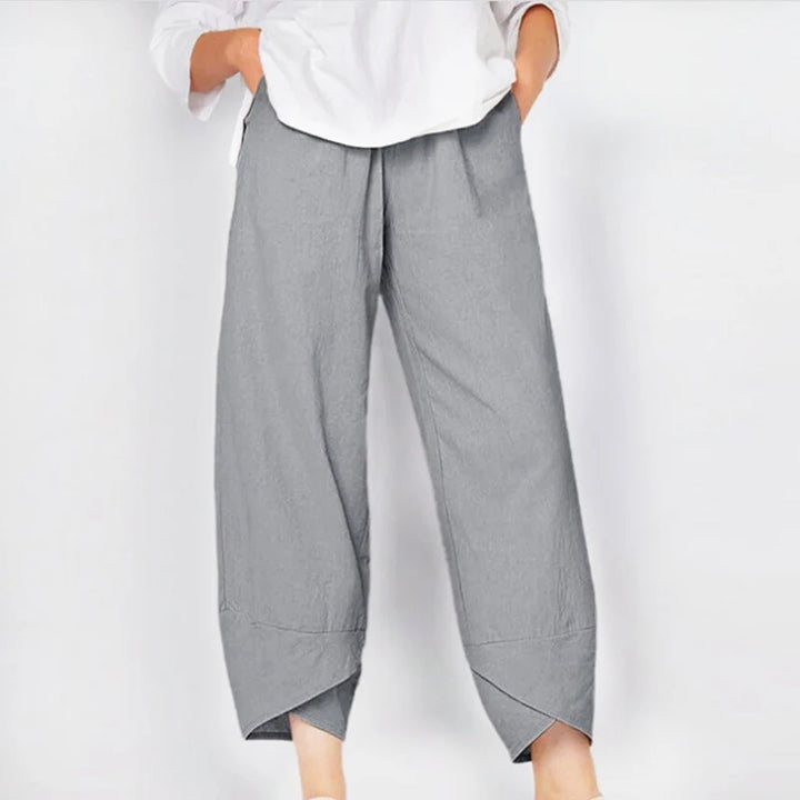 Women Summer Cotton Linen Pants Casual Baggy Harem Pants  Solid Color Elastic Waist Wide Leg Pants Female Loose Trousers  S-5XL
