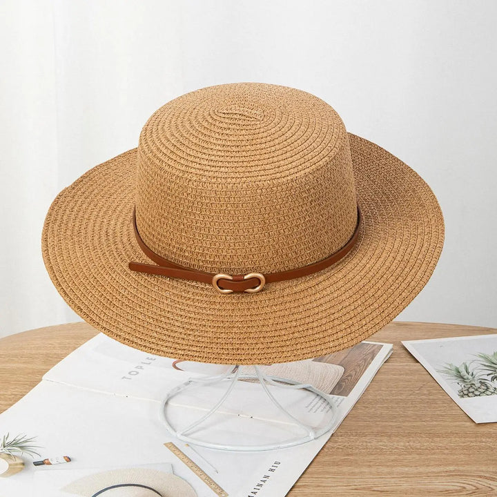 Wide Brim Straw Hats bag set for Women Summer Flat Top Caps Travel Beach Lady Girl Sun Panama Hats Crossbody bag beach bag