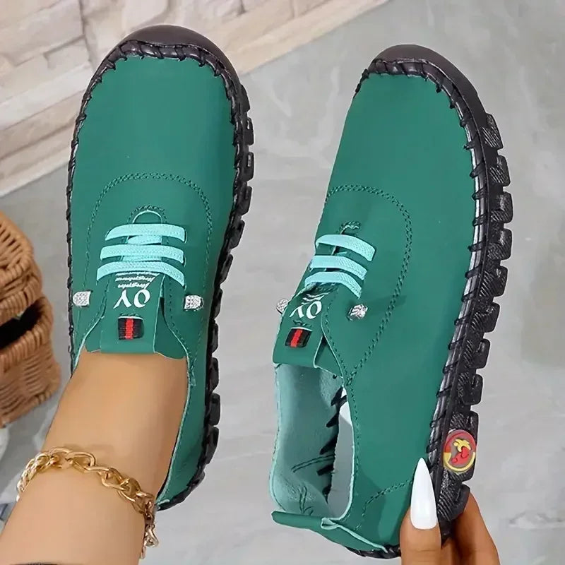 Women Sneakers 2025 New Designer Shoes Loafers Soft-soled Roman Breathable Outdoor Women Retro Big Size Single Shoes for Women