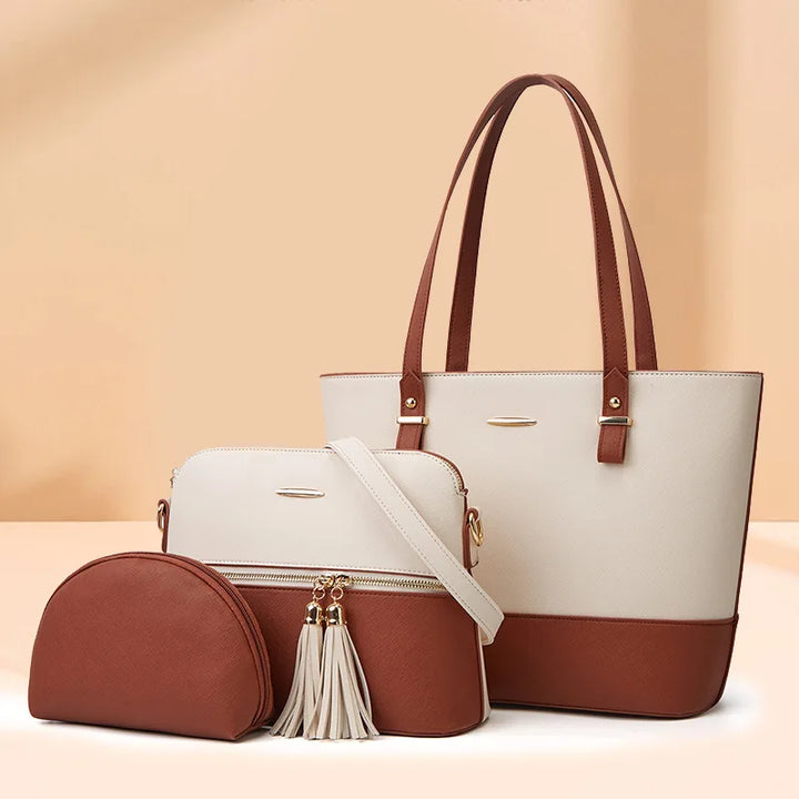 Women Handbag Set 3PCS – Fashion Tote Shoulder Crossbody Top Handle Bags
