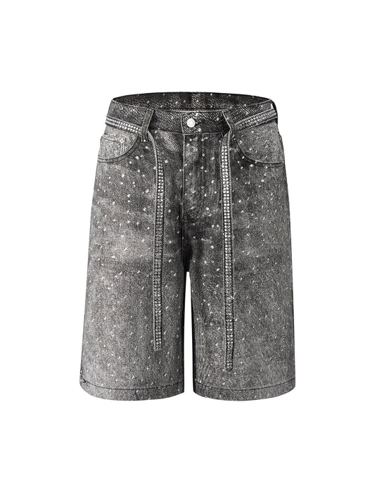 NOIR RHINESTONE SHORTS